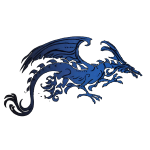 Black and Blue Tribal Dragon
